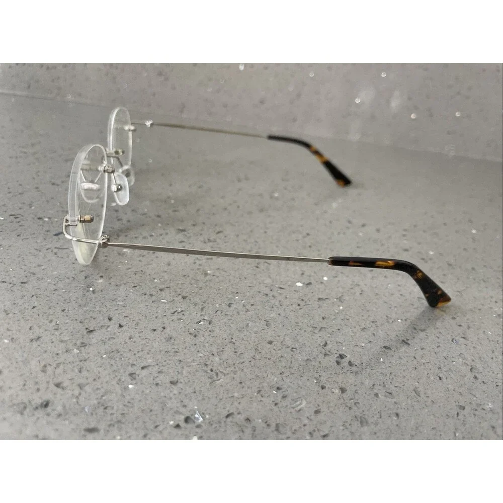 Eyebuydirect Market 53-17-136 C2 Silver Metal Eyeglasses FRAMES ONLY
